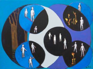 Punto de encuentro VIII, 2021. Mixta s/lienzo. 60x80cm