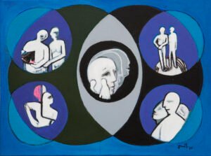 Serie punto de encuentro, 2021. Mixta s/lienzo. 60x80cm