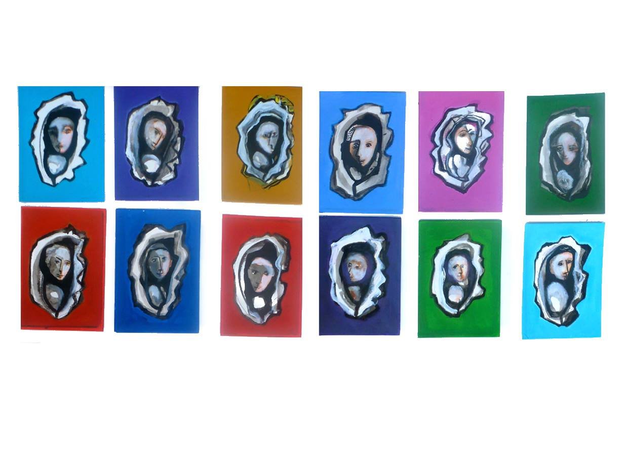 Conjunto de 12 piezas de "Ostras", 2014