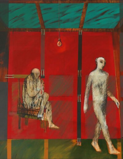 A dos voces - Despedida, 200x200cm