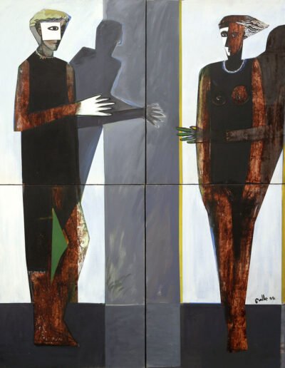 A dos voces - Dialogo de sombras, 200x200 cm