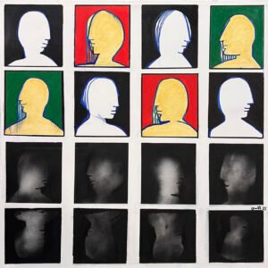 Silencio II, 2025. Mixta s/lienzo.100x100cm.