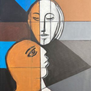 Serie En busca del tiempo perdido_Dos rostros. 80x60cm