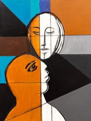 Serie En busca del tiempo perdido_Dos rostros. 80x60cm