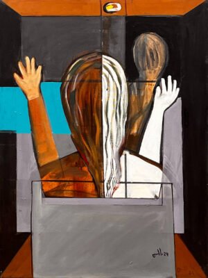 Serie En busca del tiempo perdido_Figura vista desde atras 80x60cm