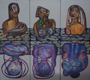 Serie Momentos_ALUCINACIONES. 6 lienzos de 80x60cm – total160x180cm