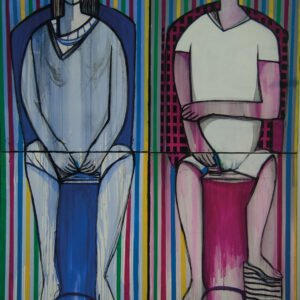 Serie Momentos_DOS PERSONAJES. 4 obras de 100x70cm