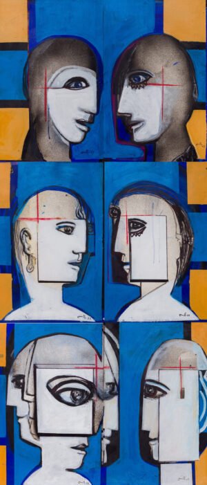 Serie Momentos_Diálogos. 6 dibujos de 48x32cm