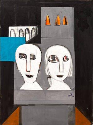 Serie En busca del tiempo perdido_Rostros blancos 80x60cm