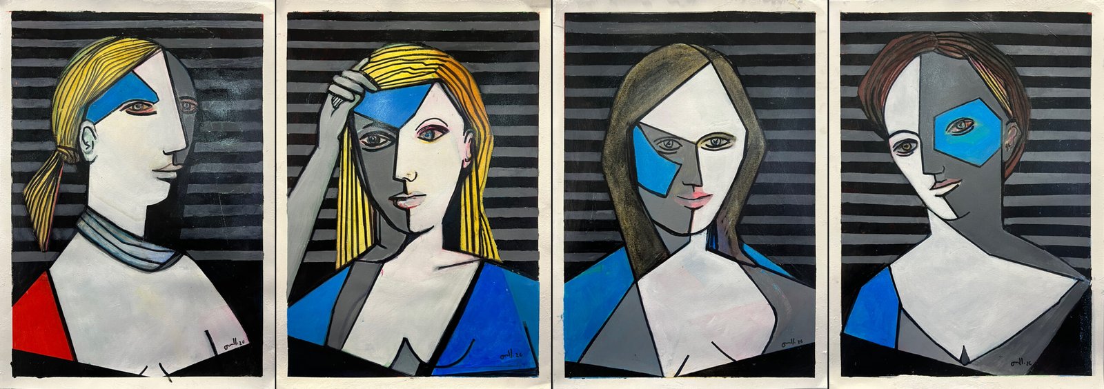 Políptico - Dibujos VIII, IX, X y XI