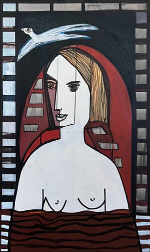 Serie Mi yo ..hoy_Mujer y vuelo 100x65