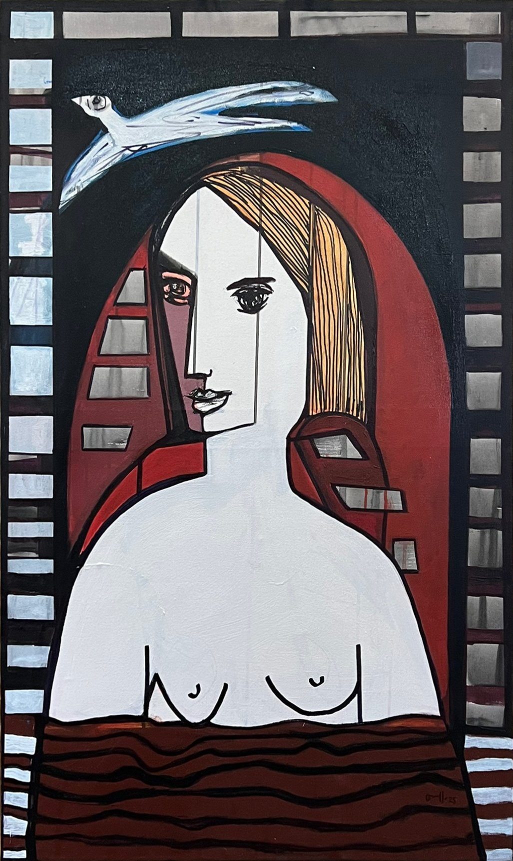 Serie Mi yo ..hoy_Mujer y vuelo 100x65